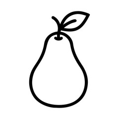 A pear icon bold outline vector illustration design
