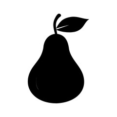 A pear icon bold outline vector illustration design