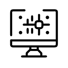 Computer screen displaying target