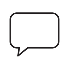 Fototapeta premium Minimalist Chat Message Speech Bubble Vector Icon Outline