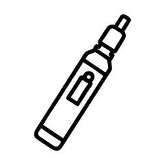 A vape pen icon bold outline vector illustration design
