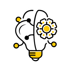 Illuminated idea blossoming