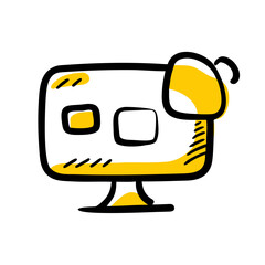 Broken computer monitor