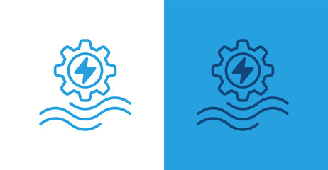 Hydropower Flat, with light and dark background © pinky