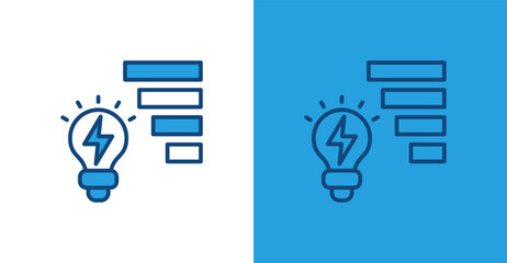 Energy Efficiency Color Outline, with light and dark background