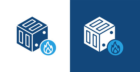 Fuel Cell Glyph Duotone, with light and dark background