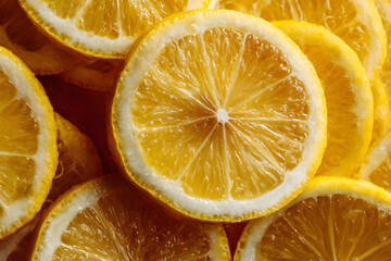 a close up of a bunch of lemons