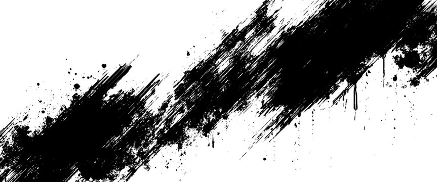 Vector black and white scratches rough white background brush strokes scratches for wallpaper, paint splatter template, dirt banner, watercolor design.