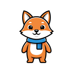 Obraz premium red fox cartoon