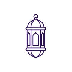 Islamic Lantern Icon - Ramadan Kareem, Eid Mubarak, Traditional Arab Ornament