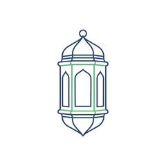 Islamic Lantern Icon Symbol - Traditional Ramadan Decorative Light