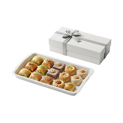 Assorted baklava pastries in gift box