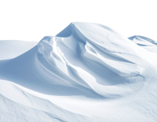 Natural Snowdrift Mound With Soft Shadows PNG