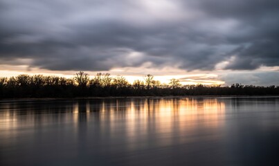 sundown, woda, niebo, krajobraz, rzeka © Krzysztof  Jaworski