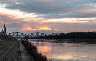 sundown, woda, niebo, krajobraz, rzeka © Krzysztof  Jaworski