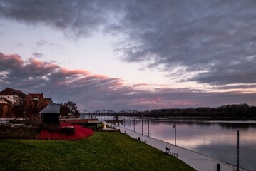 sundown, woda, niebo, krajobraz, rzeka © Krzysztof  Jaworski