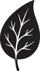  Leaf silhouette with negative space.