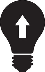 Light bulb silhouette idea symbol.