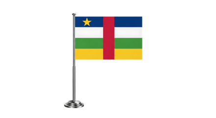 Flag of the central african republic isolated on transparent background