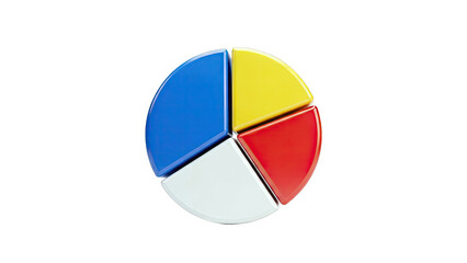 Colorful Pie Chart Isolated on White Background