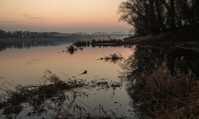 rzeka, gród, woda, architektura, europa, podróż, niebo © Krzysztof  Jaworski