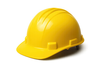 Fototapeta premium Yellow hard hat promoting industrial safety and protection