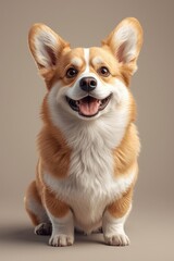 Obraz premium Happy corgi smiling at camera