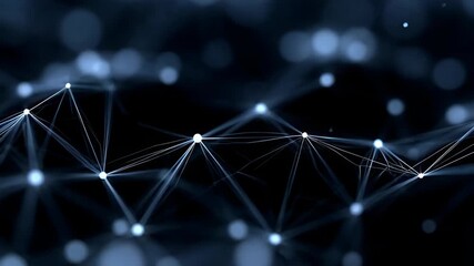 Dynamic network connections in a futuristic digital landscape - Powered by Adobe