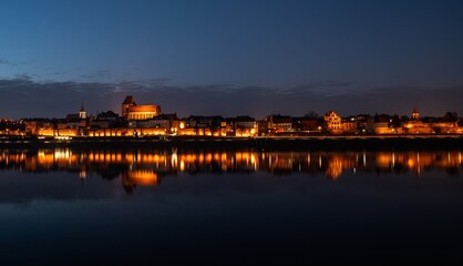 rzeka, gród, woda, architektura, europa, podróż, niebo © Krzysztof  Jaworski