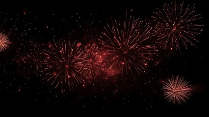 Vibrant fireworks display in the night sky