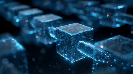 An abstract blockchain grid for enterprise design.