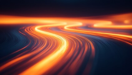 Vibrant light trails at night