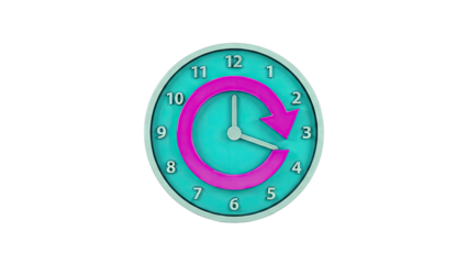 Clock with Arrow Symbolizing Time Management