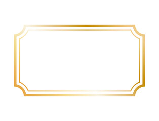 ゴールドのシンプルフレーム