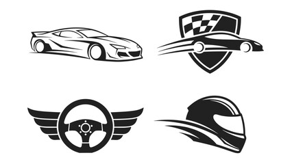 Automotive Racing and Speed Icons Set © nizar
