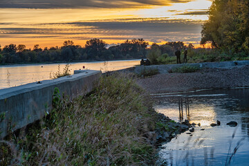 rzeka, woda, sundown, krajobraz, noc, krajobraz miasta © Krzysztof  Jaworski