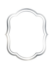 シルバーのシンプルフレーム