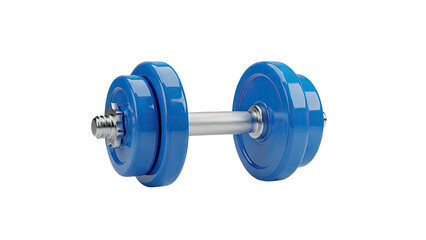 Blue Adjustable Dumbbell on White Background