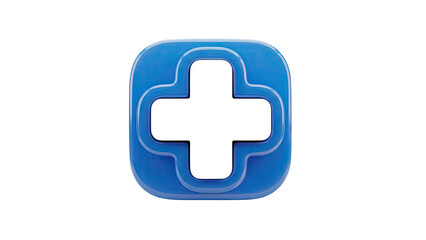 Fototapeta premium Blue Medical Cross Symbol