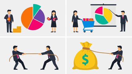 Business growth and financial strategy icons