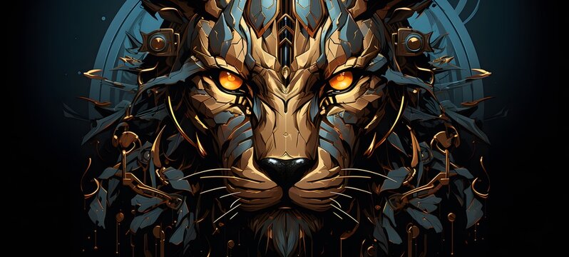 liger vector illustration t-shirt design ,generative AI