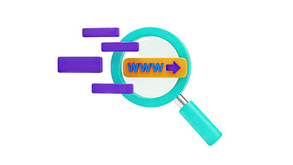 3D Magnifying Glass Searching WWW