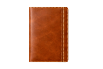 Brown leather travel document holder for passport cards and notes