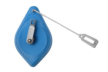 Blue chalk line tool for construction marking