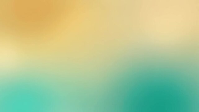 Smooth color transition from sunlit gold to tranquil teal, an abstract blurry background conveying a sense of calm and gentle diffusion for modern design