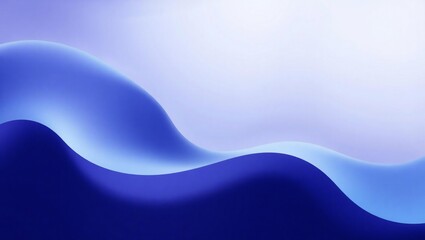 Abstract flowing blue waves with soft gradients and smooth curves