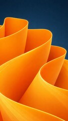 Abstract Orange Curved Layers Background