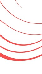 Abstract flowing lines of red and pink on a white background