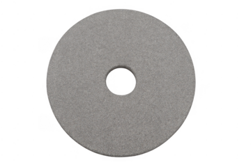 Abrasive grinding wheel for industrial sharpening on transparent background