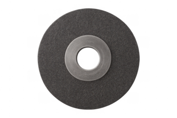 Grinding wheel with an industrial abrasive disc on transparent background
